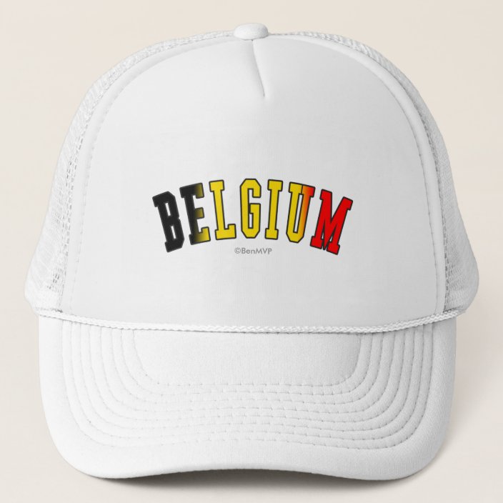 Belgium in National Flag Colors Hat