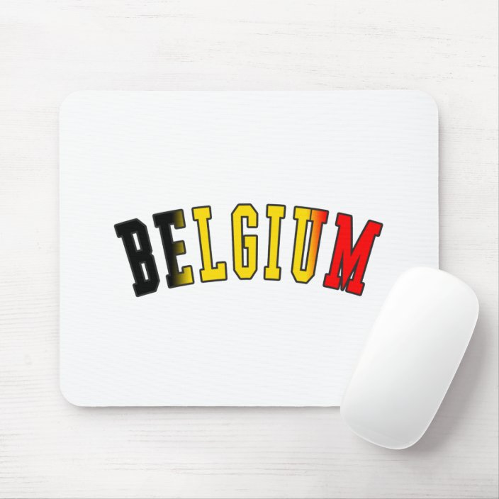 Belgium in National Flag Colors Mousepad