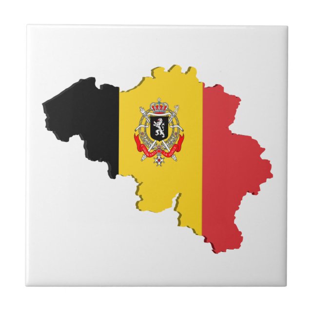 Belgium map ceramic tile (Front)