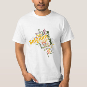 Belgium Map Cities T-Shirt
