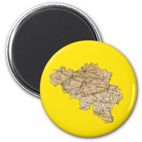 Belgium Map Magnet