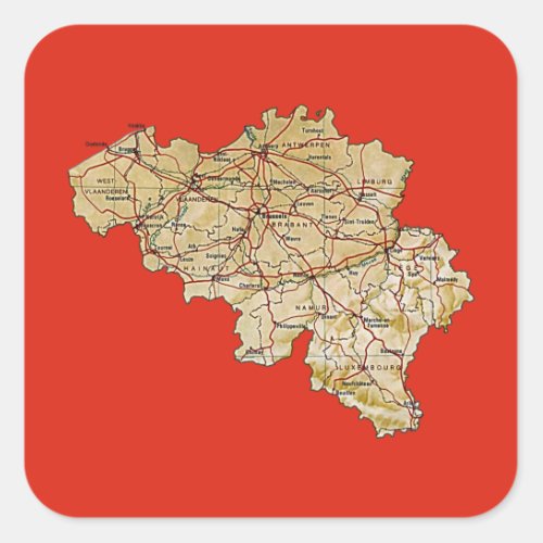 Belgium Map Sticker