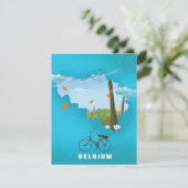 Belgium Map travel poster print. (Standing Front)