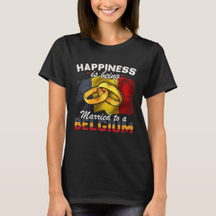 Belgium Marriage Belgian Married Flag Wedded Cultu T-Shirt