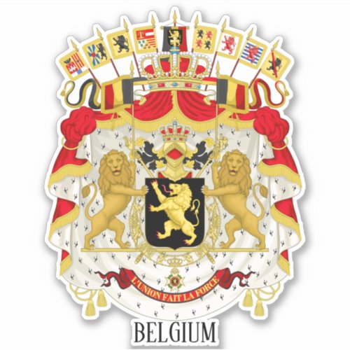 Belgium National Coat Of Arms Patriotic Sticker