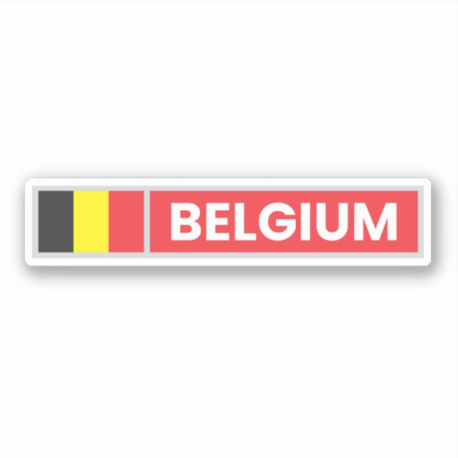Belgium National Flag Sticker (Front)