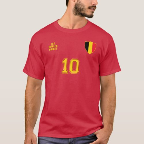 Belgium National Football Team Soccer Retro Jersey T_Shirt