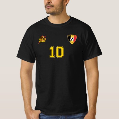 Belgium National Football Team Soccer Retro Jersey T_Shirt