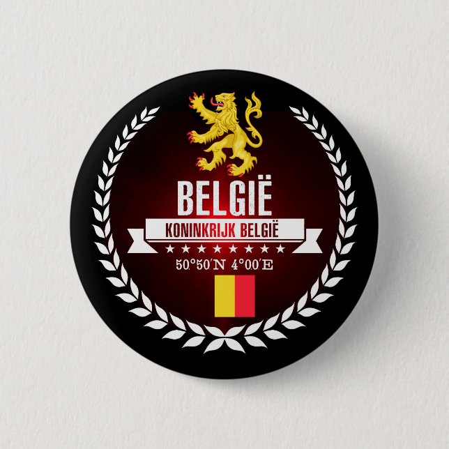 Belgium Pinback Button (Front)