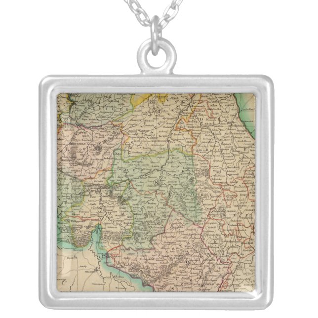 Belgium provinces silver plated necklace (Front)