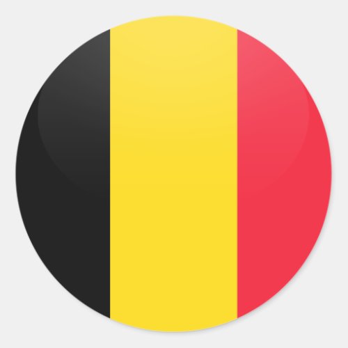 Belgium quality Flag Circle Classic Round Sticker