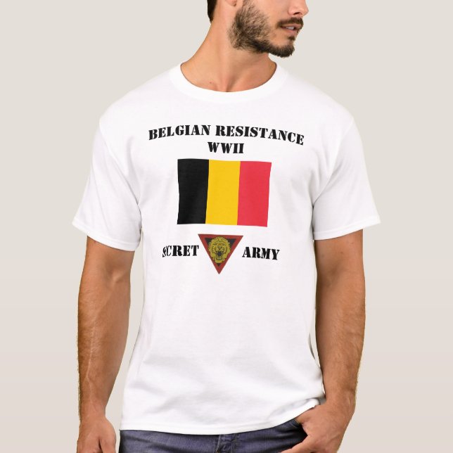 Belgium Resistance Secret Army T-Shirt (Front)