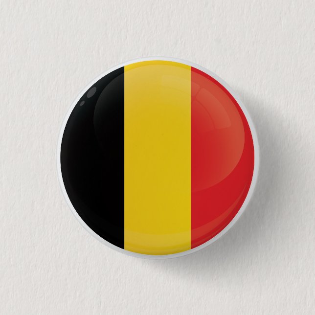 Belgium Round Icon Flag Button (Front)