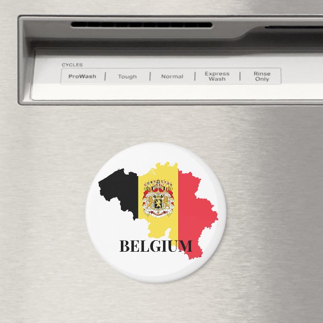 Belgium Silhouette, flag, Magnet (In Situ (Dishwasher))