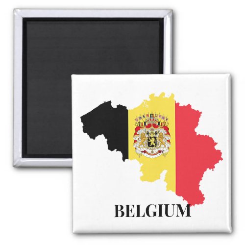 Belgium Silhouette flag Magnet