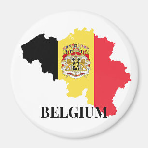 Belgium Silhouette, flag, Magnet