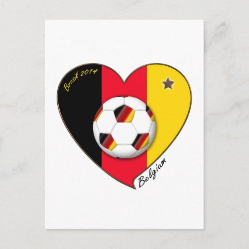 BELGIUM Soccer 2014 Belgica Ftbol Postcard
