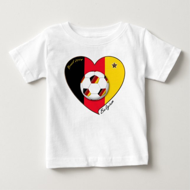 “BELGIUM” Soccer 2014. Soccer of Belgium Baby T-Shirt (Front)