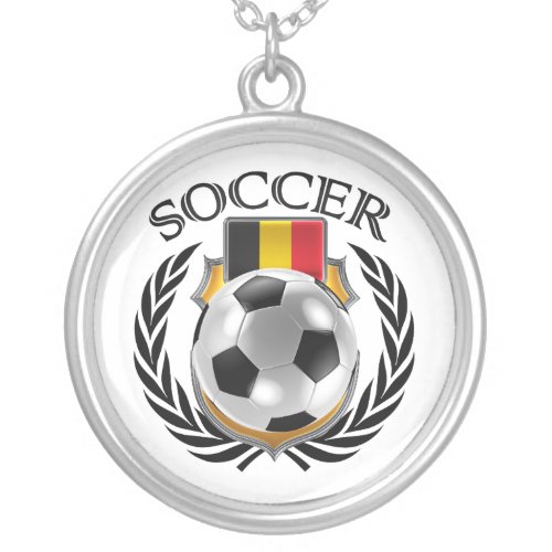 Belgium Soccer 2016 Fan Gear Silver Plated Necklace