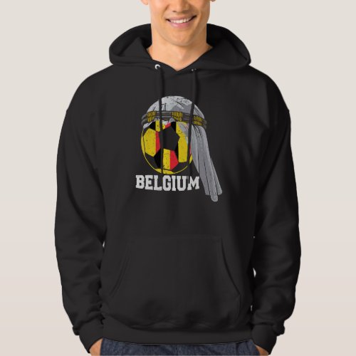BELGIUM Soccer 2022 Belgium Flag Ball Arab Keffiye Hoodie
