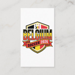 Belgium Soccer 2026 Soccer Bold Country Typography Business Card