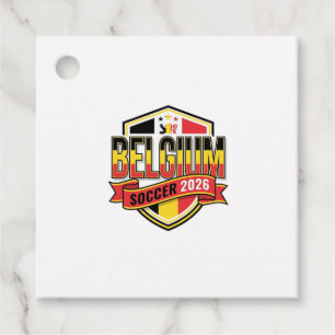 Belgium Soccer 2026 Soccer Bold Country Typography Favor Tags