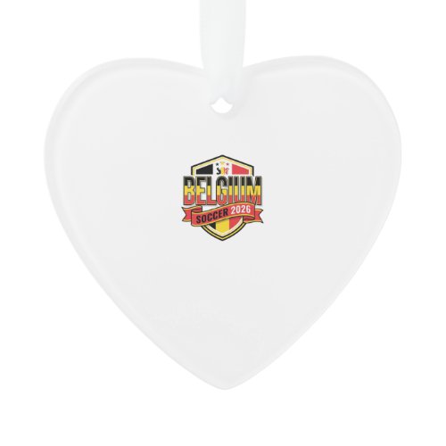 Belgium Soccer 2026 Soccer Bold Country Typography Ornament