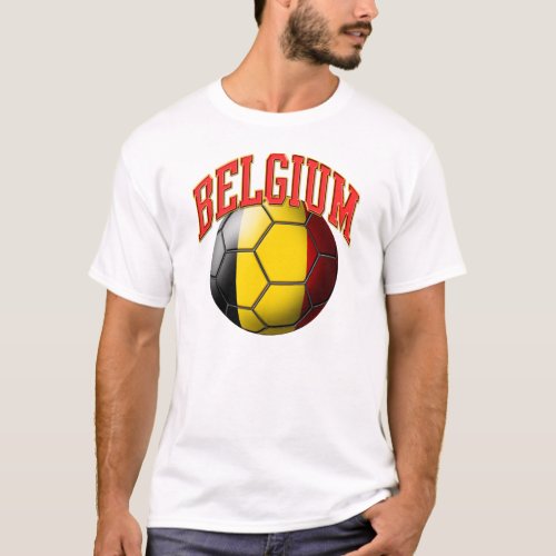 Belgium Soccer Ball T_Shirt