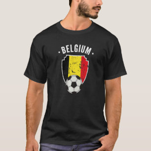 Belgium Soccer Belgium Flag Football Belgian Pride T-Shirt