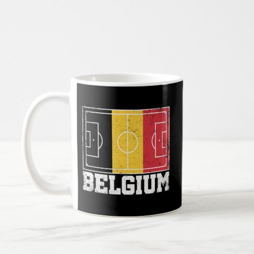 Belgium Soccer Field Country Flag Belgian Pride Coffee Mug