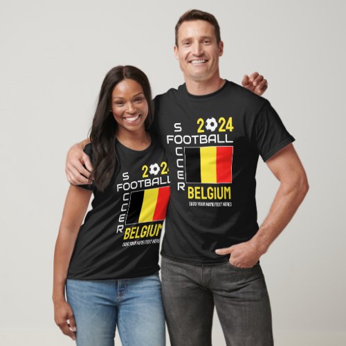 BELGIUM Soccer Football Custom Name 2024 ANY YEAR  T_Shirt
