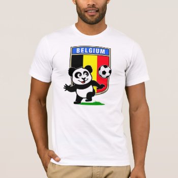 Belgium Soccer Panda (light Shirts) T-shirt by cuteunion at Zazzle