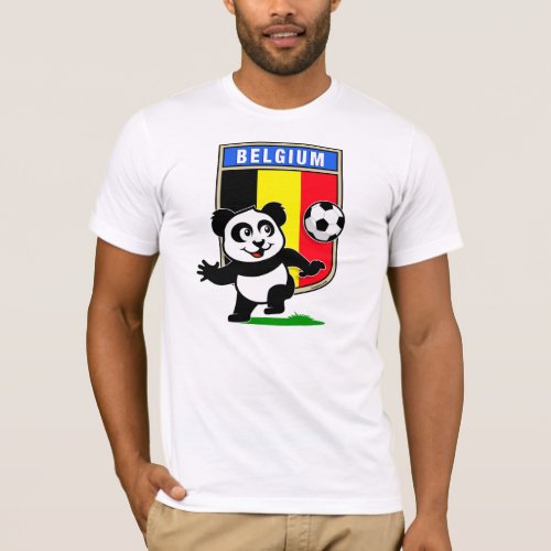 Belgium Soccer Panda light shirts T_Shirt