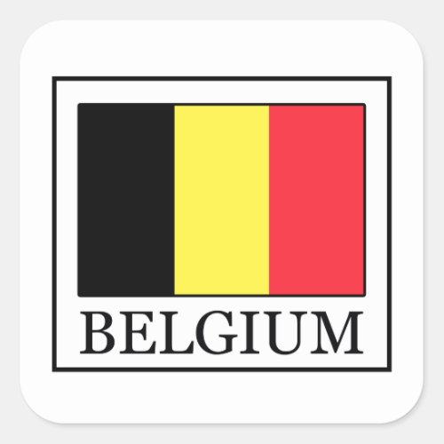 Belgium Square Sticker