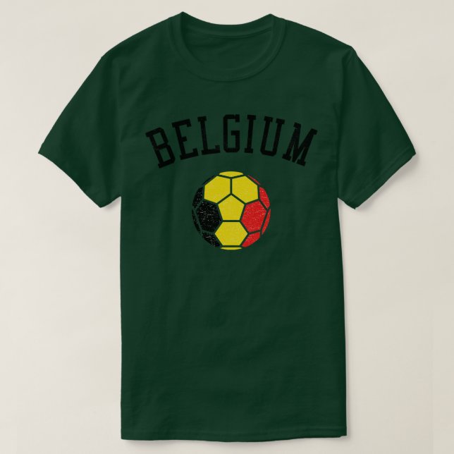 Belgium Team Heritage Flag T-Shirt (Design Front)