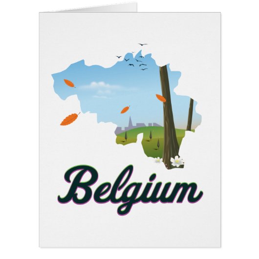 Belgium Travel poster. Cards (Front)