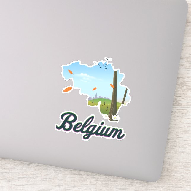 Belgium Travel poster. Sticker (Detail)