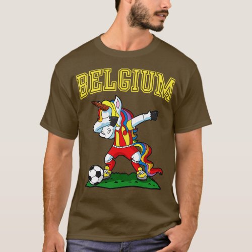 Belgium  Unicorn Player Team Coach T_Shirt