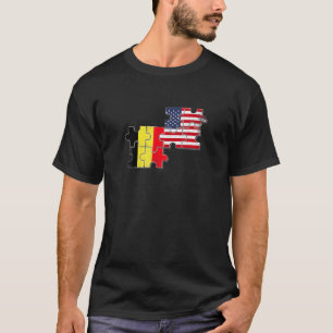 Belgium USA Belgian American Flag T-Shirt