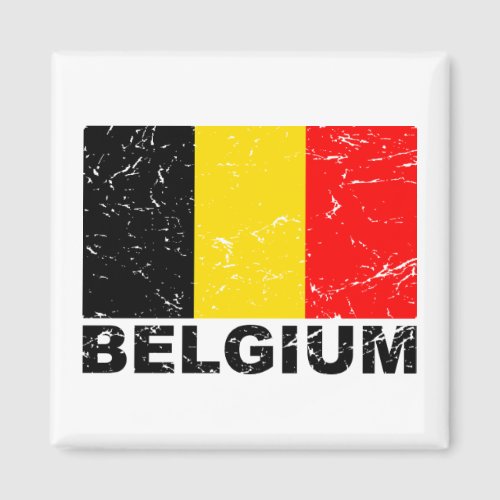 Belgium Vintage Flag Magnet