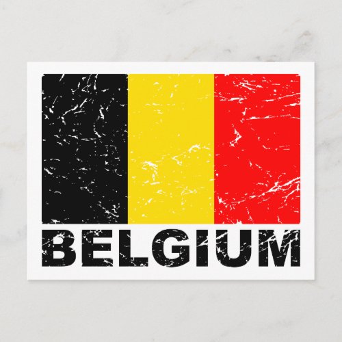 Belgium Vintage Flag Postcard