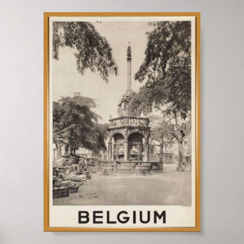 Belgium Vintage Travel Poster