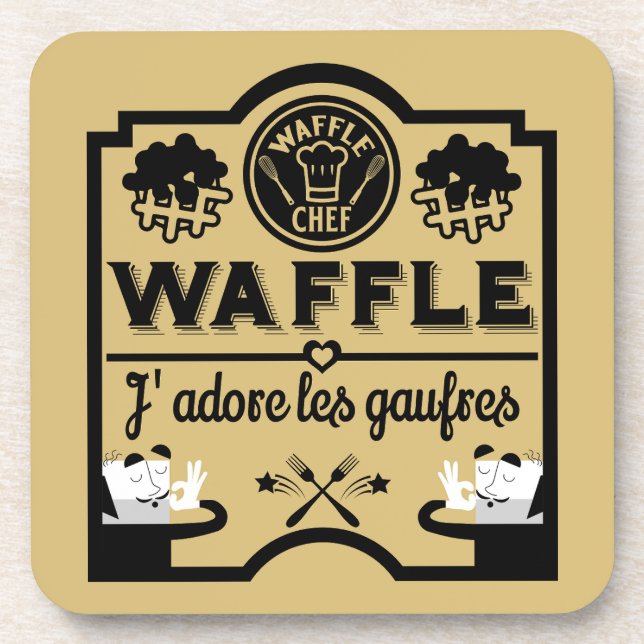 Belgium Waffles Beverage Coaster (Front)