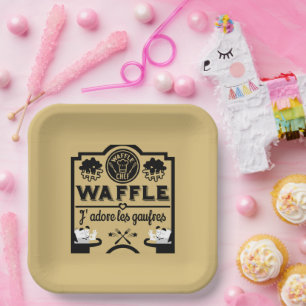 Belgium Waffles Paper Plates