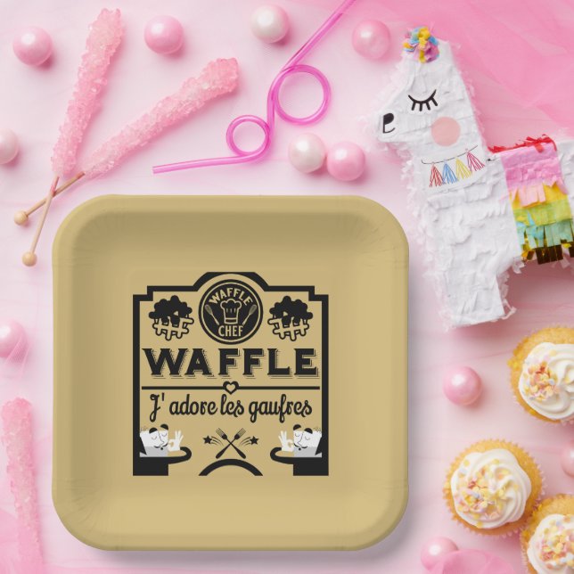 Belgium Waffles Paper Plates (Party)