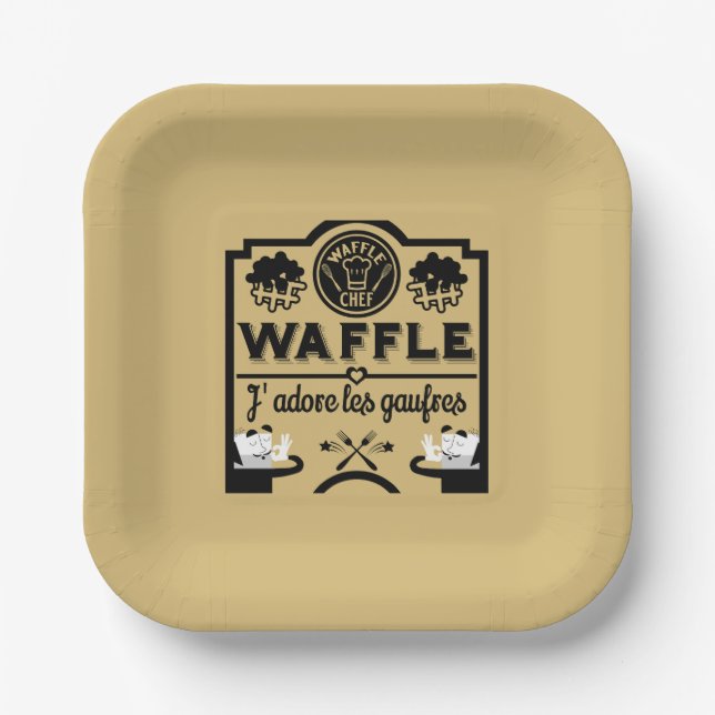 Belgium Waffles Paper Plates (Front)
