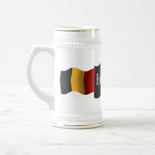 Belgium Waving Flag Beer Stein