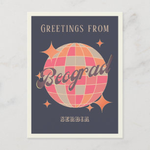 Belgrade Beograd Serbia travel retro greetings Postcard