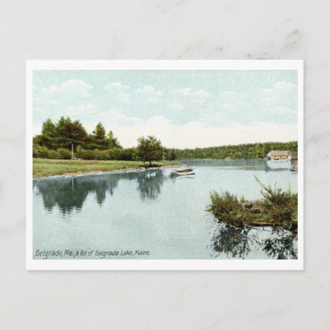 Belgrade Lake, Maine 1910 Vintage Postcard (Front)