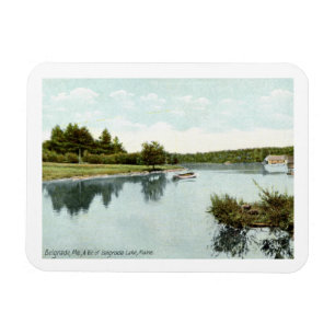 Belgrade Lake, Maine 1910 Vintage Postcard Magnet